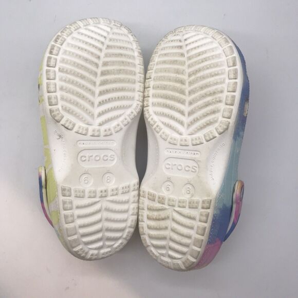 Crocs Tie-Dye Clogs Men's 6 - Women's 8 Pastel Comfort Shoes Slip On Sandals - Picture 10 of 11